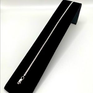 Sterling Silver 8 inch Bracelet with Crystals